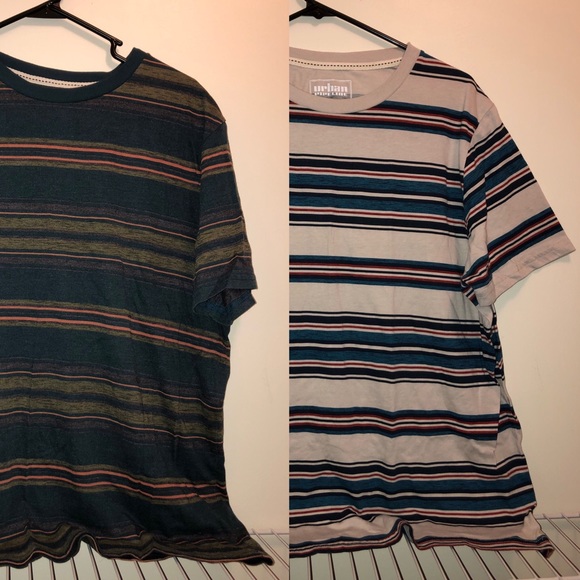 SET OF 2 Striped T-shirts - Picture 1 of 5